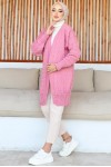 Desenli Triko Hırka Pembe 370 Desenli Triko Hırka Pembe 370