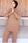  Fitilli Triko Takım Camel 6118