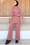 Fitilli Triko Takım Gül Kurusu 6118 Fitilli Triko Takım Gül Kurusu 6118