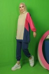 İki İplik Tesettür Takım Pembe 3405 İki İplik Tesettür Takım Pembe 3405