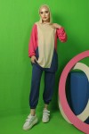 İki İplik Tesettür Takım Pembe 3405 İki İplik Tesettür Takım Pembe 3405