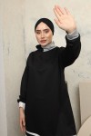 İki İplik Tesettür Takım Siyah 3402 İki İplik Tesettür Takım Siyah 3402