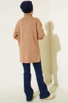 Kolları Detaylı Yarım Balıkçı Yaka Triko Kazak Camel 3008 Kolları Detaylı Yarım Balıkçı Yaka Triko Kazak Camel 3008
