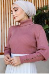 Kolları Düğmeli Balıkçı Yaka Bady Gül Kurusu 5001 Kolları Düğmeli Balıkçı Yaka Bady Gül Kurusu 5001