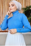 Kolları Düğmeli Balıkçı Yaka Bady Mavi 5001 Kolları Düğmeli Balıkçı Yaka Bady Mavi 5001