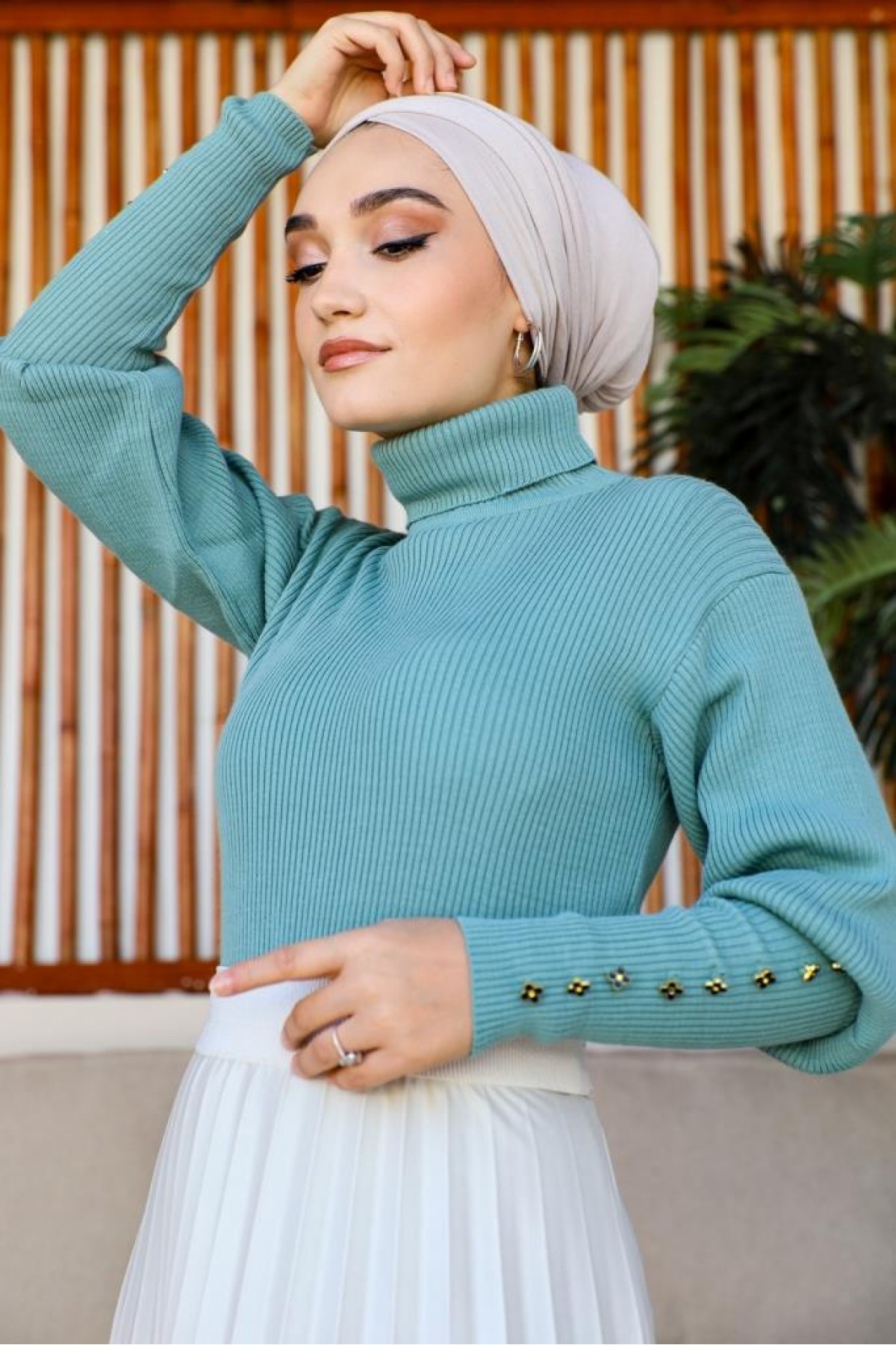 Kolları Düğmeli Balıkçı Yaka Bady Mint Yeşili 5001 Kolları Düğmeli Balıkçı Yaka Bady Mint Yeşili 5001