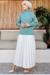 Kolları Düğmeli Balıkçı Yaka Bady Mint Yeşili 5001 Kolları Düğmeli Balıkçı Yaka Bady Mint Yeşili 5001