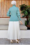 Kolları Düğmeli Balıkçı Yaka Bady Mint Yeşili 5001 Kolları Düğmeli Balıkçı Yaka Bady Mint Yeşili 5001