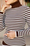Çizgili Triko Bady Kahverengi 5087 Çizgili Triko Bady Kahverengi 5087