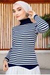 Çizgili Triko Bady Lacivert 5087 Çizgili Triko Bady Lacivert 5087