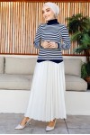 Çizgili Triko Bady Lacivert 5087 Çizgili Triko Bady Lacivert 5087