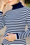 Çizgili Triko Bady Lacivert 5087 Çizgili Triko Bady Lacivert 5087