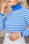 Çizgili Triko Bady Mavi 5087 Çizgili Triko Bady Mavi 5087