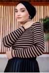 Çizgili Triko Bady Vizon 5087 Çizgili Triko Bady Vizon 5087