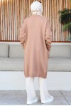 Uzun Cepli Triko Hırka Camel 4067 Uzun Cepli Triko Hırka Camel 4067