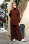Triko İkili Takım Kahverengi 6116 Triko İkili Takım Kahverengi 6116