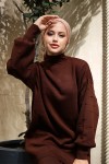 Triko İkili Takım Kahverengi 6116 Triko İkili Takım Kahverengi 6116