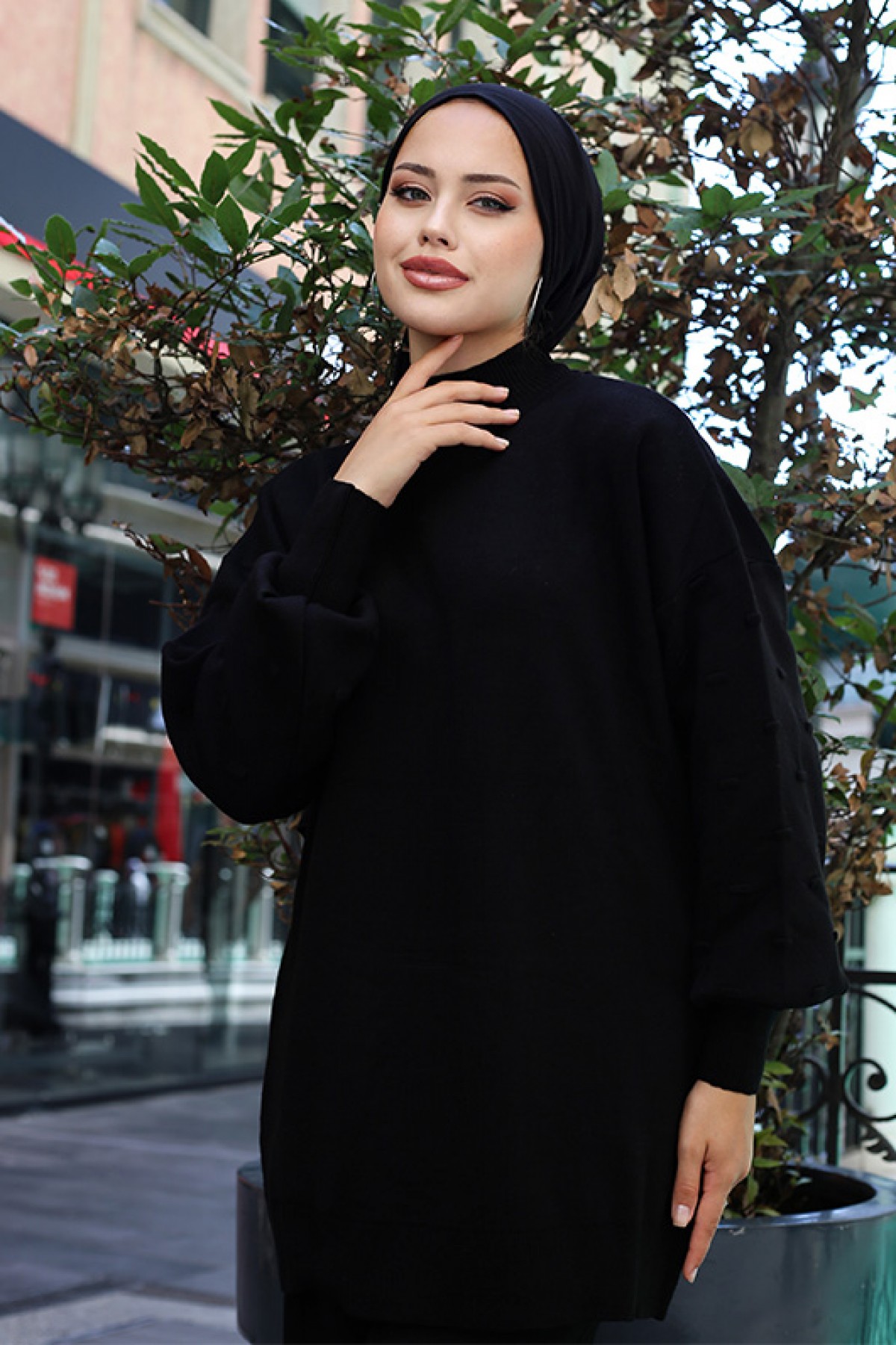 Triko İkili Takım Siyah 6116 Triko İkili Takım Siyah 6116