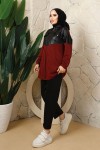 Tesettür İkili Takım Bordo 3416 Tesettür İkili Takım Bordo 3416