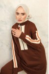 İki İplik Tesettür Takım Kahverengi 3490 İki İplik Tesettür Takım Kahverengi 3490