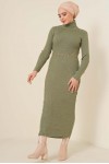 Fitilli Uzun Triko Elbise Mint Yeşili 23100 Fitilli Uzun Triko Elbise Mint Yeşili 23100