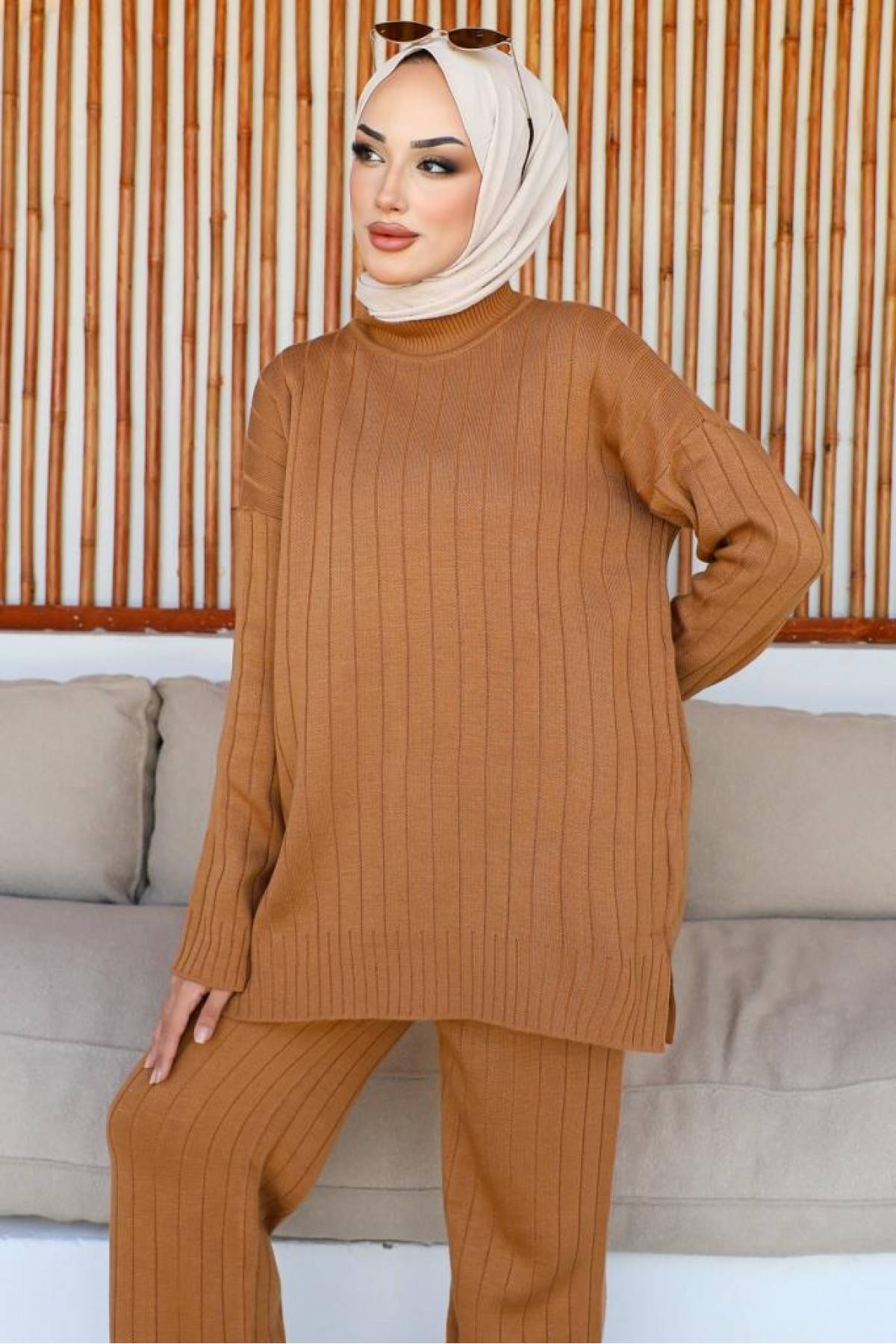 Kalın Fitilli İkili Takım Camel 23005 Kalın Fitilli İkili Takım Camel 23005