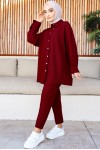 Tesettür İkili Takım Bordo 61651 Tesettür İkili Takım Bordo 61651