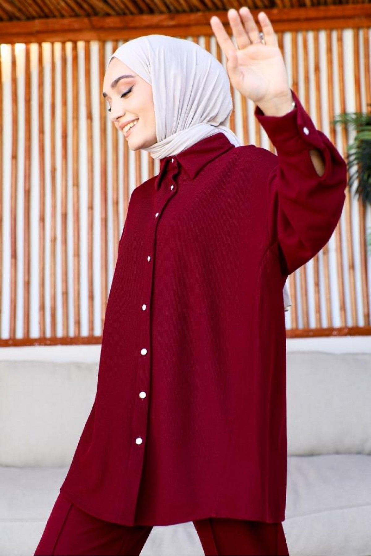 Tesettür İkili Takım Bordo 61651 Tesettür İkili Takım Bordo 61651
