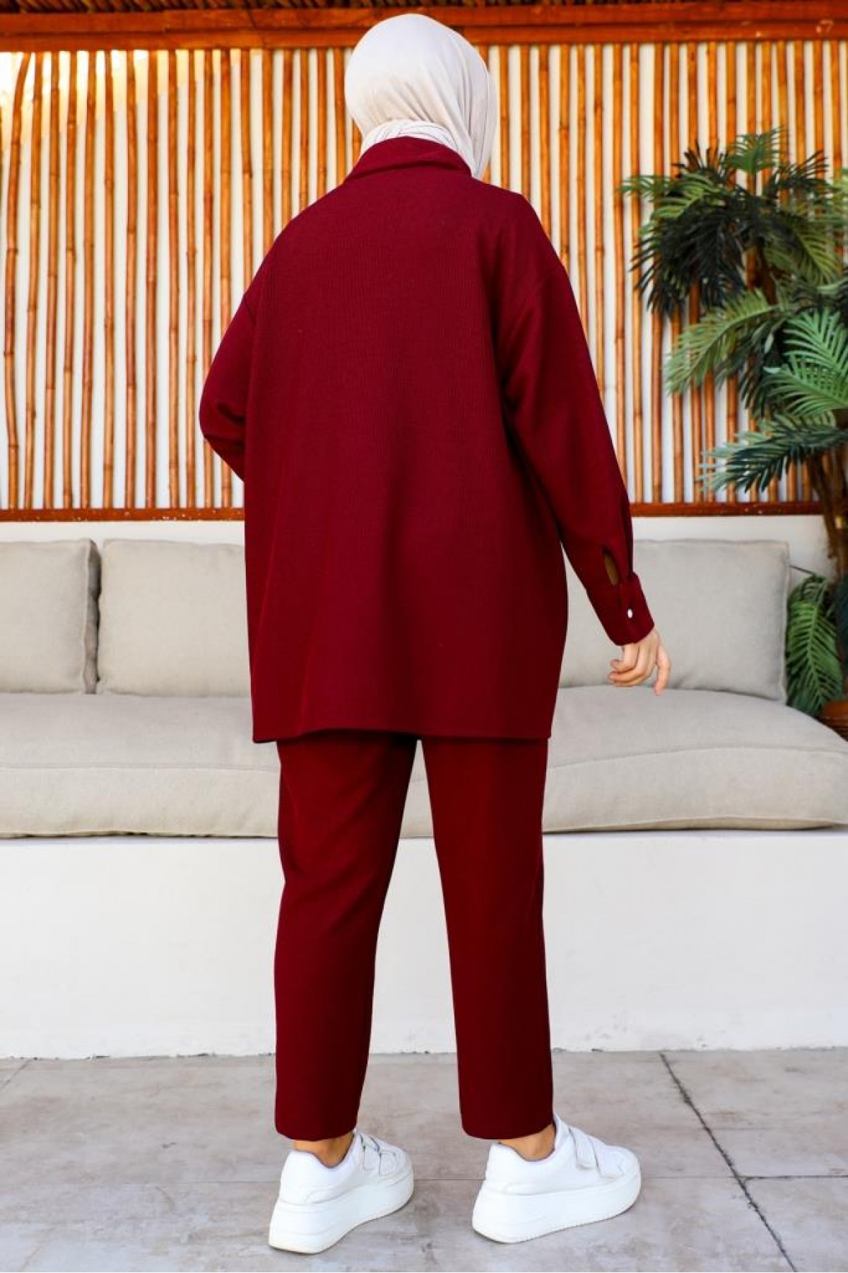 Tesettür İkili Takım Bordo 61651 Tesettür İkili Takım Bordo 61651