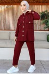 Tesettür İki Takım Bordo 61661 Tesettür İki Takım Bordo 61661