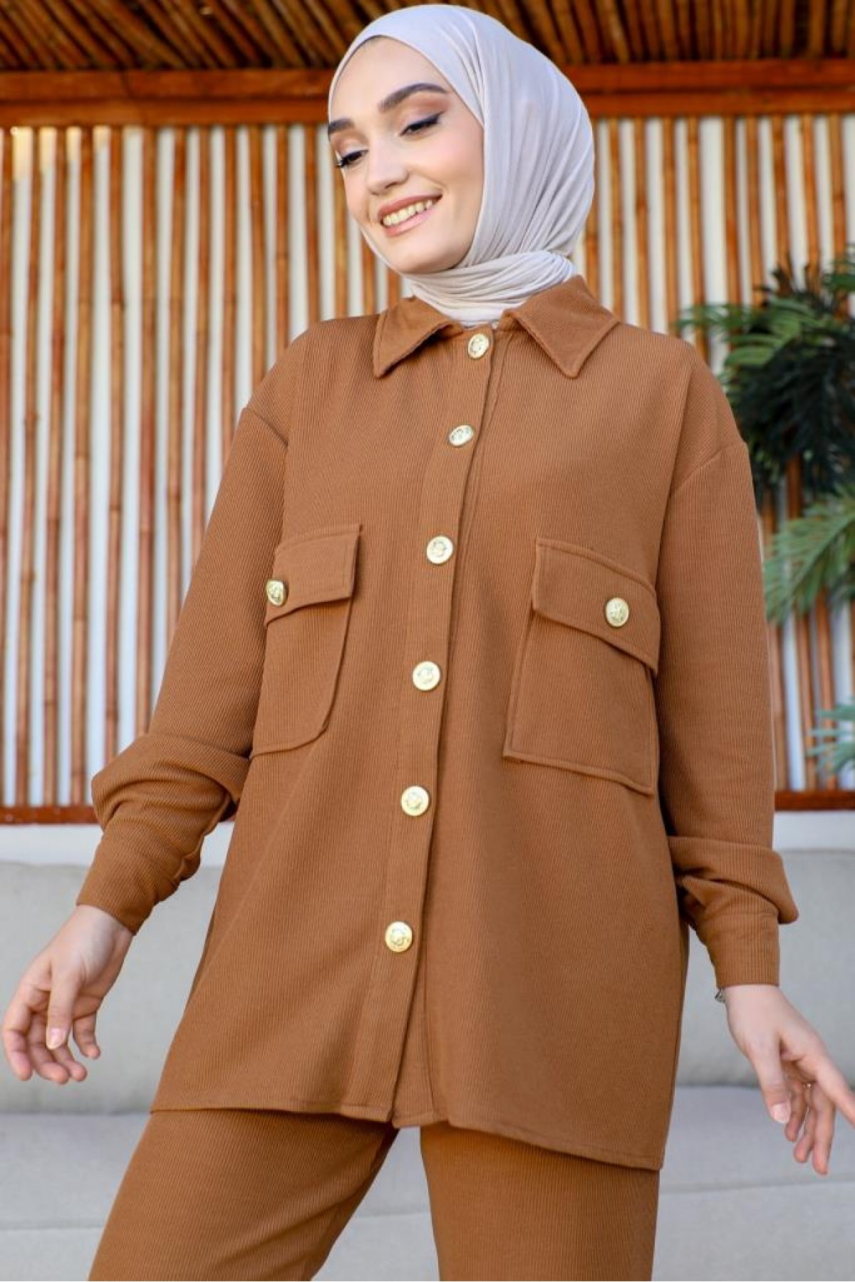 Tesettür İki Takım Taba 61661 Tesettür İki Takım Taba 61661