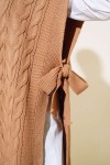 Yandan Kuşak Bağlamalı Süveter Camel 11024 Yandan Kuşak Bağlamalı Süveter Camel 11024