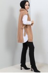 Boğazı Fermuar Detaylı Yandan Bağlamalı Süveter Camel 11025 Boğazı Fermuar Detaylı Yandan Bağlamalı Süveter Camel 11025