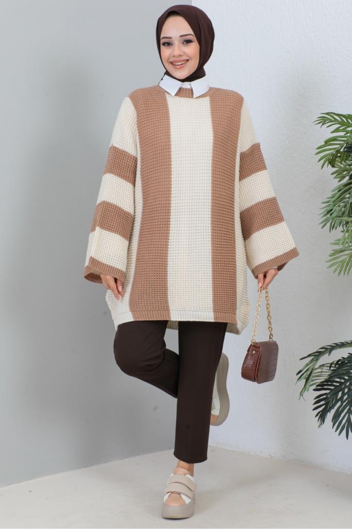 Salaş Triko Kazak Camel 388 Salaş Triko Kazak Camel 388