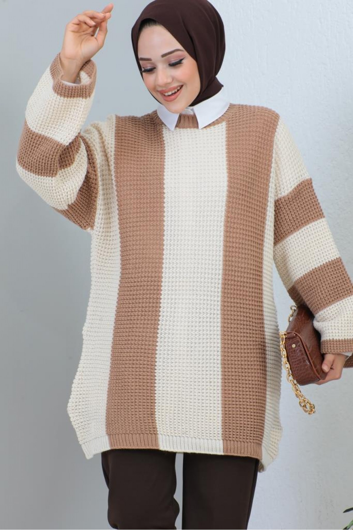 Salaş Triko Kazak Camel 388 Salaş Triko Kazak Camel 388