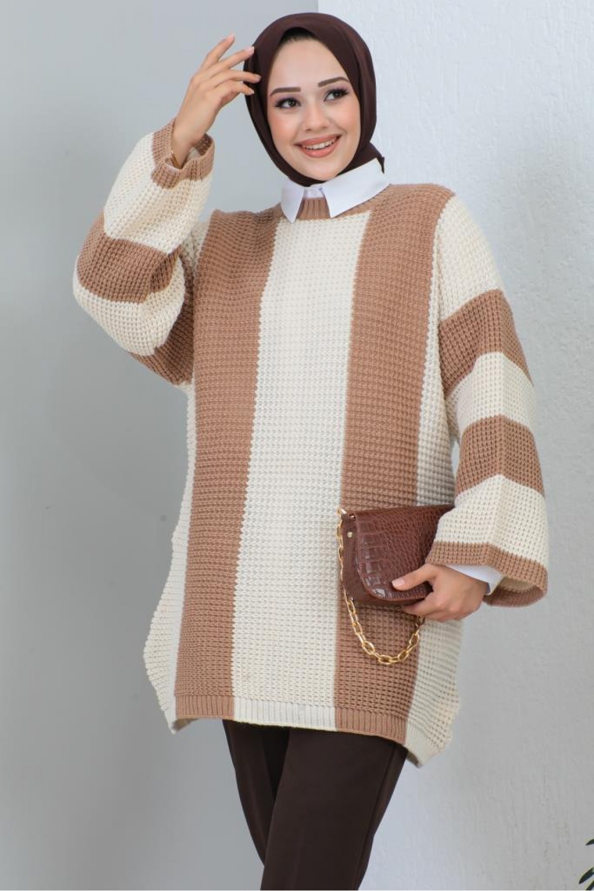 Salaş Triko Kazak Camel 388 Salaş Triko Kazak Camel 388