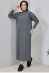 Fitilli Triko Elbise Antrasit 2455 Fitilli Triko Elbise Antrasit 2455