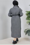 Fitilli Triko Elbise Antrasit 2455 Fitilli Triko Elbise Antrasit 2455