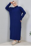 Fitilli Triko Elbise İndigo 2455 Fitilli Triko Elbise İndigo 2455