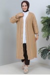 Tesettür Triko Hırka Camel 2454 Tesettür Triko Hırka Camel 2454