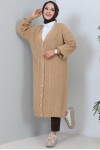 Tesettür Triko Hırka Camel 2454 Tesettür Triko Hırka Camel 2454