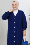 Tesettür Triko Hırka Saks Mavisi 2454 Tesettür Triko Hırka Saks Mavisi 2454
