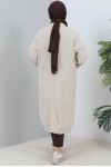 Tesettür Triko Hırka Taş Rengi 2454 Tesettür Triko Hırka Taş Rengi 2454