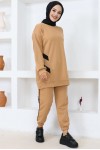 İki İplik Tesettür Takım Camel 3401 İki İplik Tesettür Takım Camel 3401