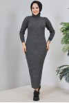 Fitilli Uzun Triko Elbise Antrasit 23100 Fitilli Uzun Triko Elbise Antrasit 23100