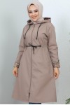 Mevsimlik Trençkot Taş Rengi 1202 Mevsimlik Trençkot Taş Rengi 1202