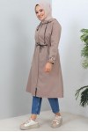 Mevsimlik Trençkot Taş Rengi 1202 Mevsimlik Trençkot Taş Rengi 1202