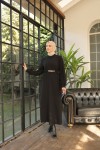 Tokalı Kuşaklı Elbise Siyah 3831 Tokalı Kuşaklı Elbise Siyah 3831