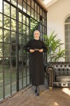 Tokalı Kuşaklı Elbise Siyah 3831 Tokalı Kuşaklı Elbise Siyah 3831
