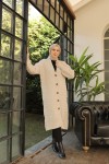 Örme Desenli Triko Hırka Taş Rengi 2453 Örme Desenli Triko Hırka Taş Rengi 2453